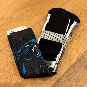 NFL Panthers Black and Gray Socks